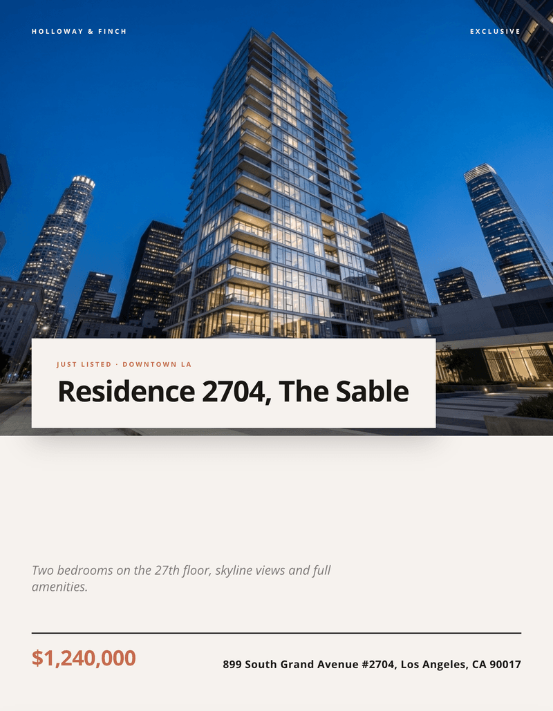 Avenue brochure cover